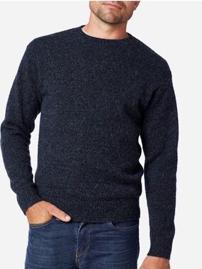 Pendleton Sweater Mens Navy Blue Shetland Wool Knit Pullover Washable Medium NWT